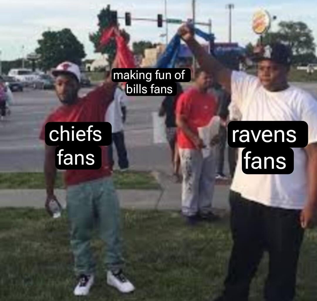 Thank you for your contribution to the issue that is Buffalo bills fans. As a Ravens fan, I speak for all of us when I say that it has been a pleasure fighting this plague with you guys