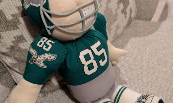 Parents brought me this Eagles stress doll from a yard sale. You can rip his limbs and head off when in a mood. It's pretty funny