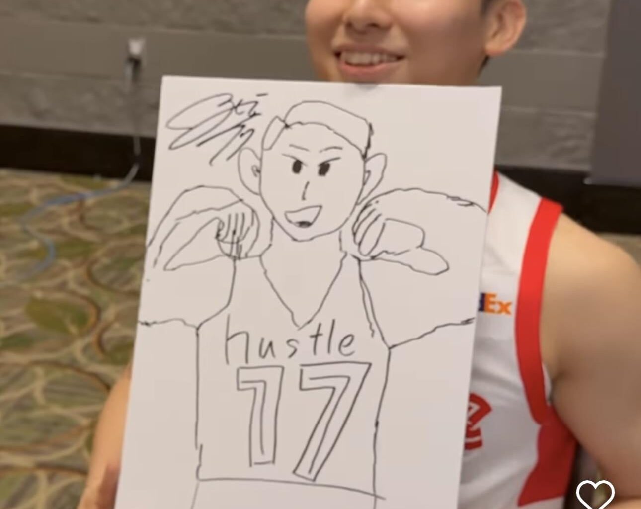 Yuki drew himself a portrait