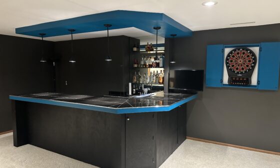 Phase II of my Jaguars basement... Jags bar!!! Last phase, tons of Jaguars memorabilia.