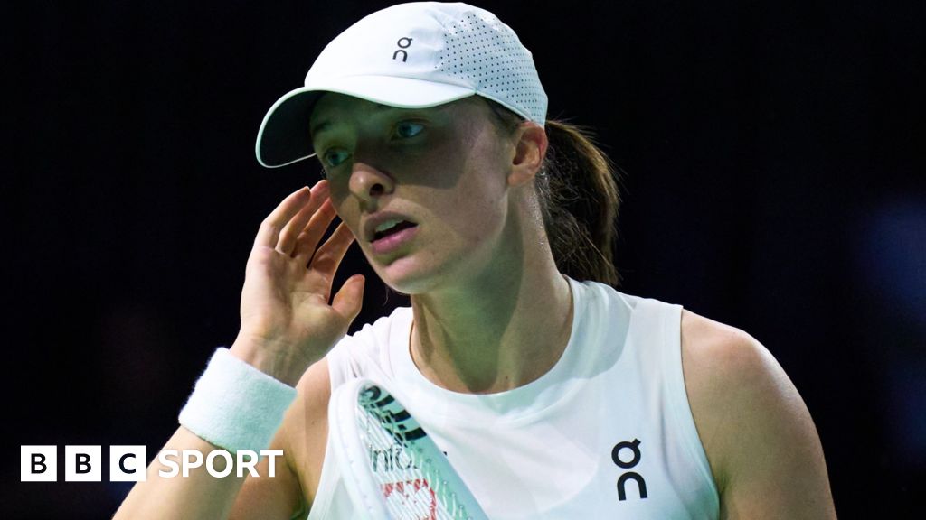 Iga Swiatek playing for Poland at the Billie Jean King Cup