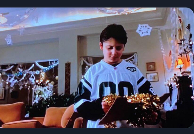 Love the kid sporting the JETS 80 Chrebet jersey in the movie ELF.