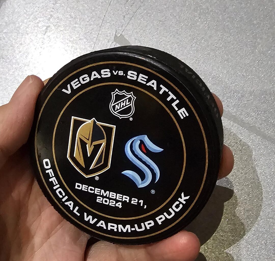 We got a warm-up puck!