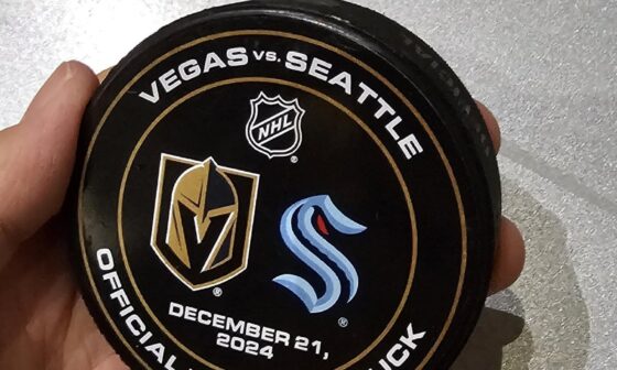 We got a warm-up puck!