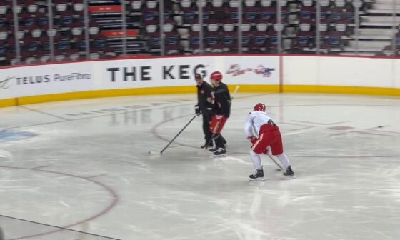 Guy Gaudreau at Flames practice today