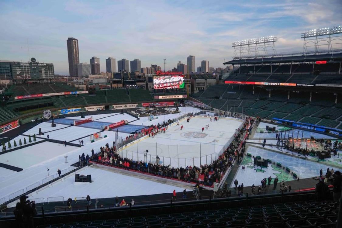 Wrigley Field on ice for the Winter Classic