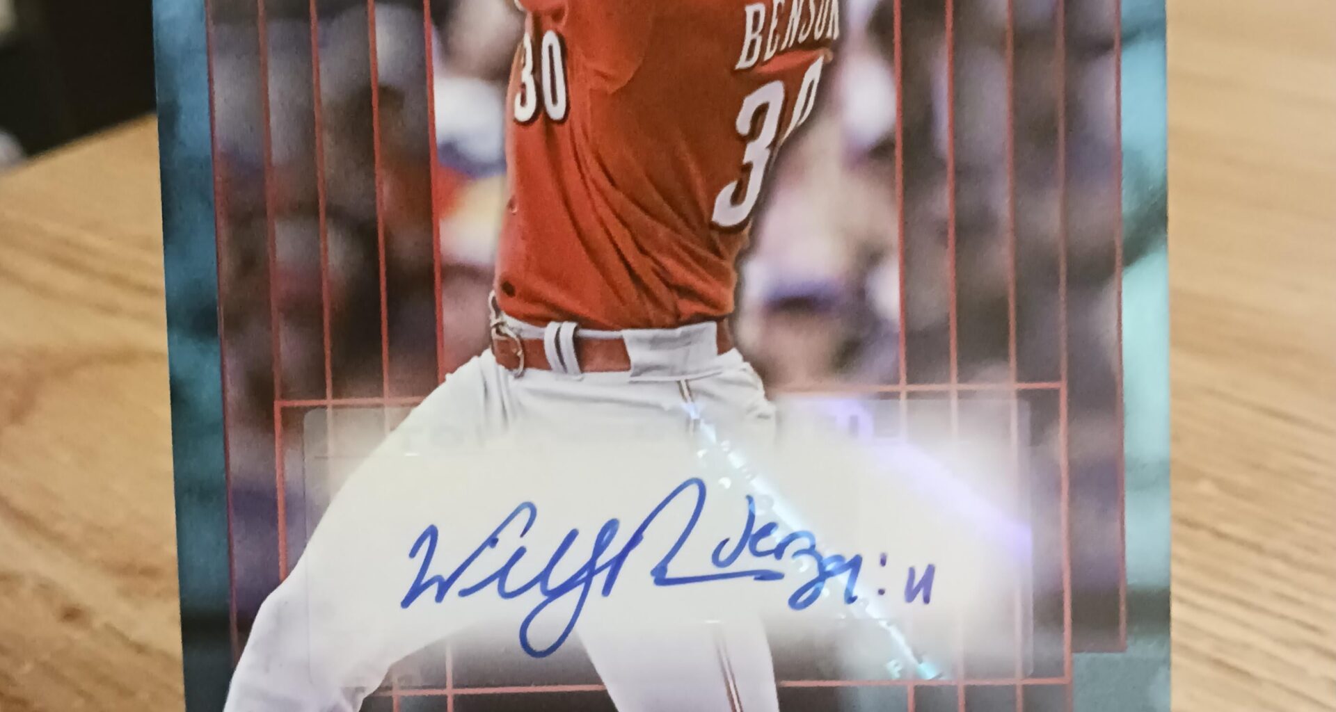 Posting a Reds autographed card every day until we win the World Series. Day 540: Will Benson