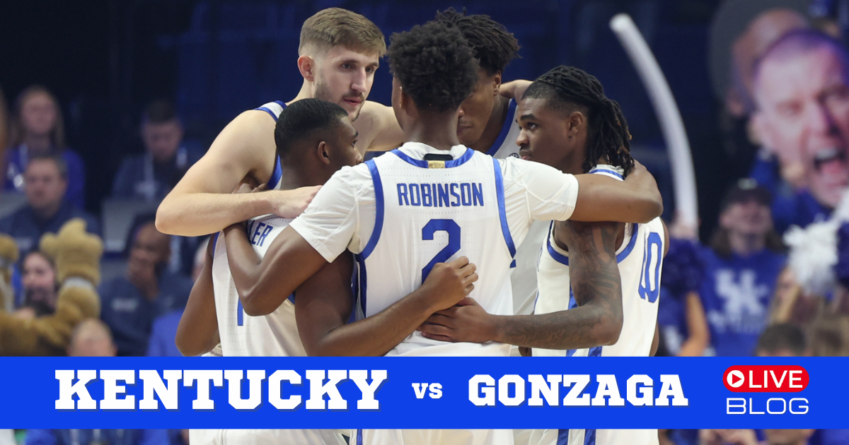 Dec 7, 2024; Seattle, Washington, USA;  Kentucky Wildcats head coach Mark Pope celebrates after a game against the Gonzaga Bulldogs at Climate Pledge Arena. Mandatory Credit: Stephen Brashear-Imagn Images