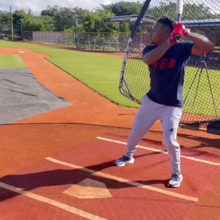 [CleGuardPro] Cleveland Guardians José Ramirez, Jhonkensy Noel, Juan Brito, and Angel Martinez all taking BP in the DR today