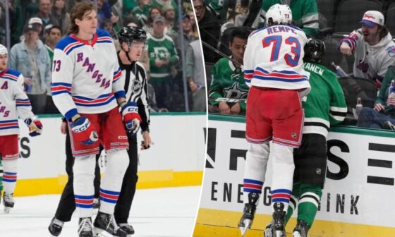 Rangers' Matt Rempe offered in-person hearing for hit on Miro Heiskanen