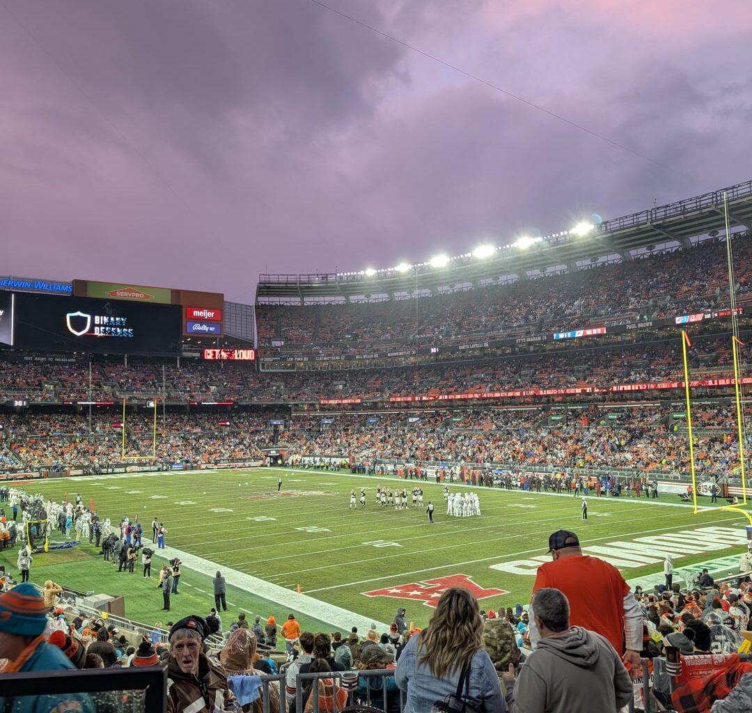 Traveled for and went to my first Browns home game yesterday