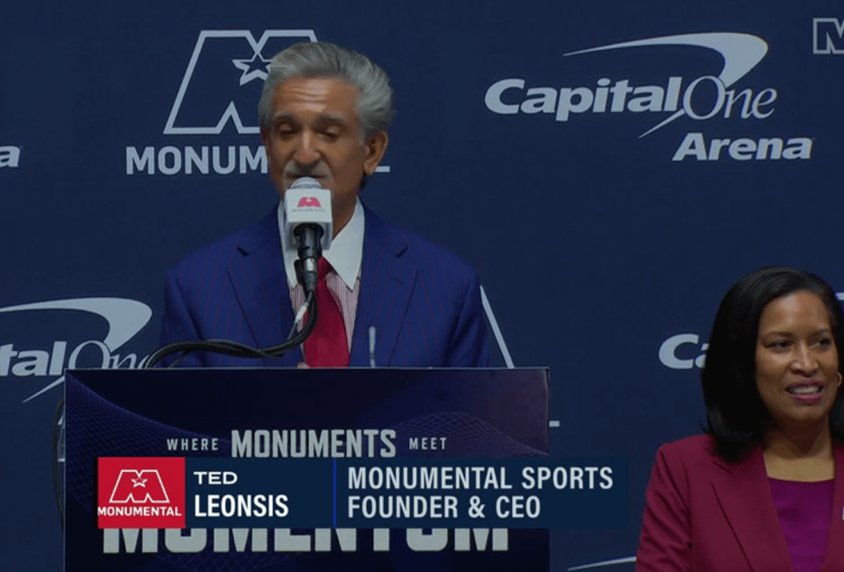 [Tarik El-Bashir] BIG morning at 7th and F, where @TedLeonsis, @MayorBowser and city officials will announce the start of construction for the NEW Capital One Arena. (News conference showing now on Monument Sports)