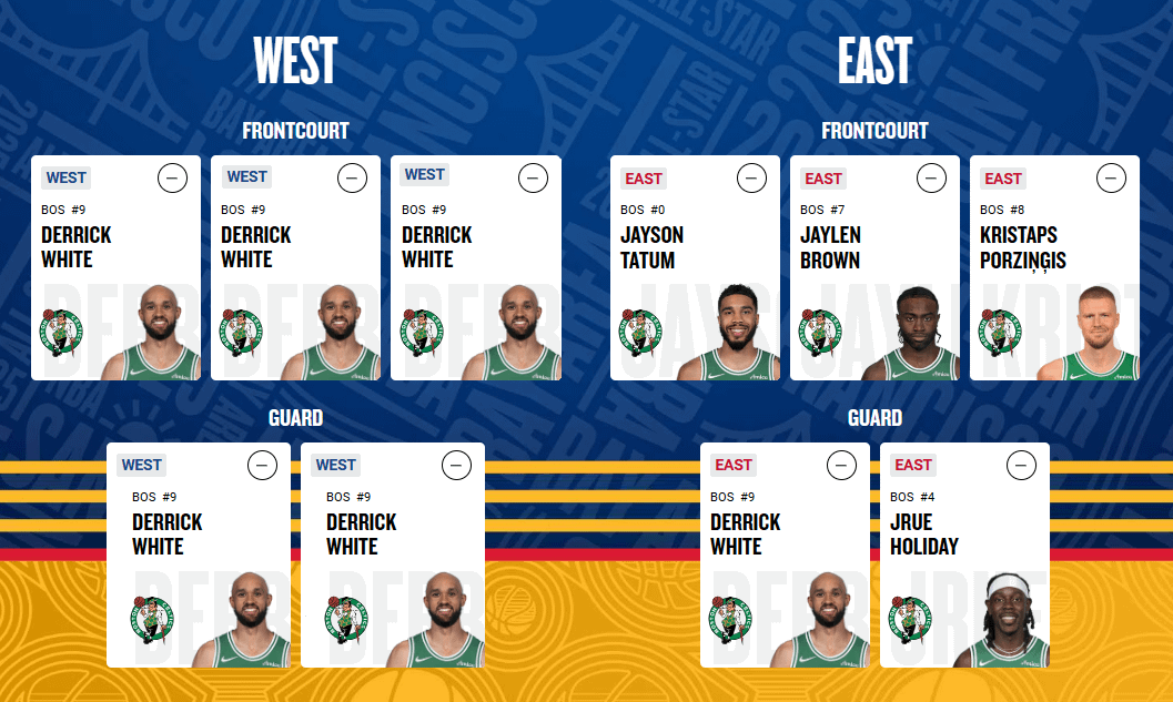 Remember to vote for our Celtics for the All Star Games!