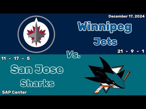 Winnipeg Jets vs San Jose Sharks | December 17, 2024 | All Goals