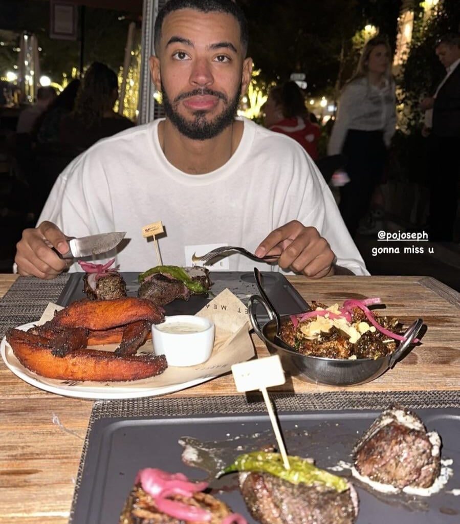 Mathieu Joseph shares on IG that he's having a final meal with brother Pierre-Olivier following P-O's trade to Pittsburgh. They were teammates in St. Louis for three months this season before tonight's deal.