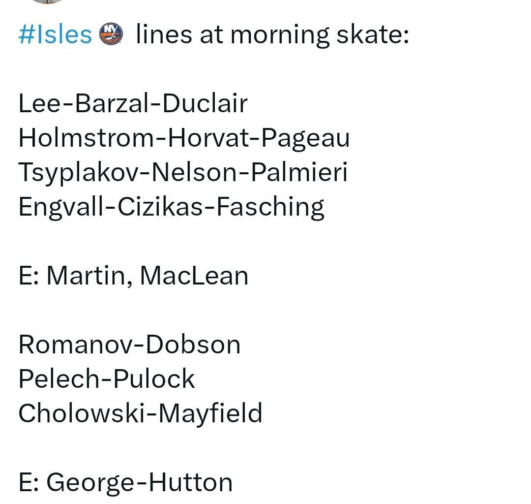 Morning skate lines