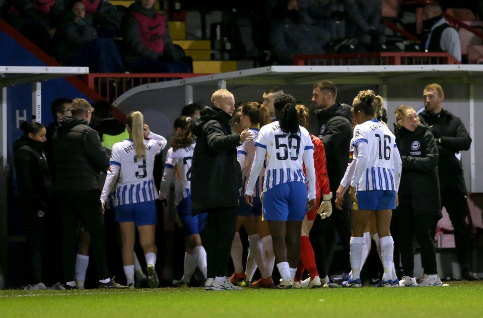 Players returned after the medics arrived on the scene