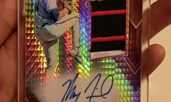 Max Fried patch auto giveaway