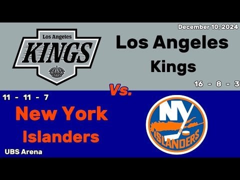 Los Angeles Kings vs New York Islanders | December 10, 2024 | All Goals