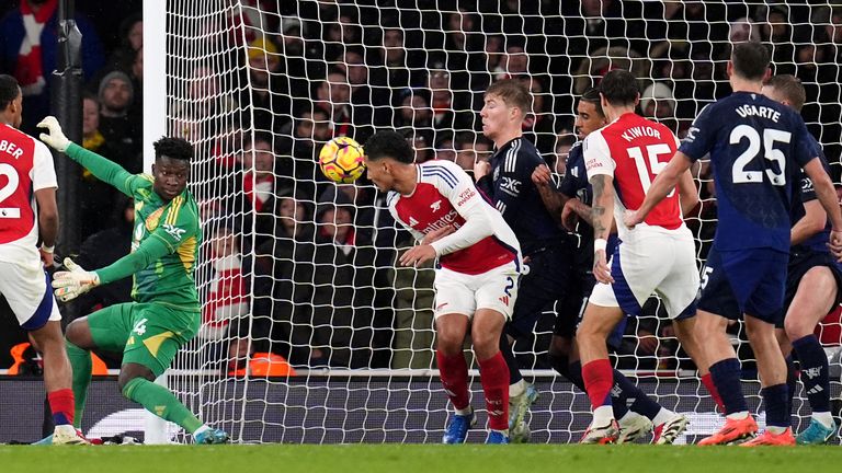 William Saliba doubles Arsenal's lead