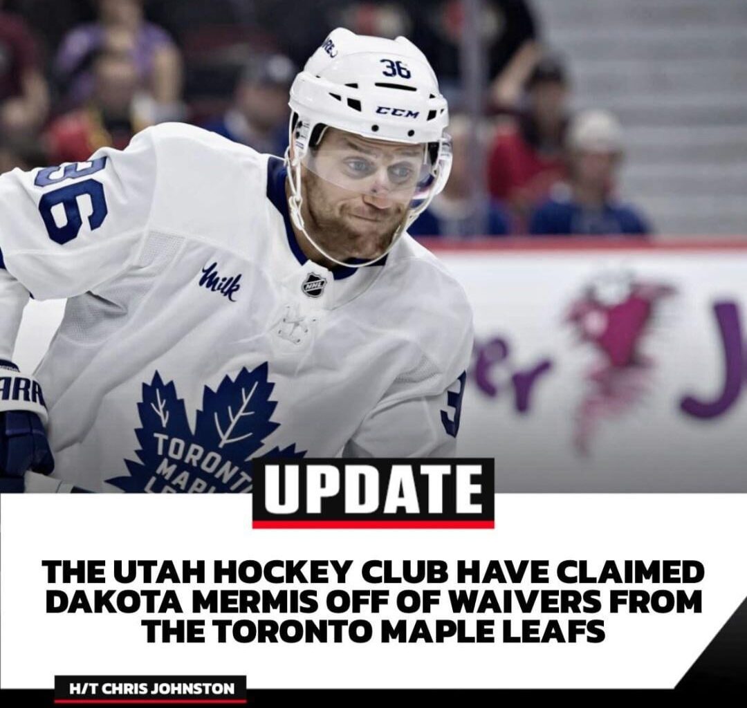 The UHC have claimed Dakota Mermis off waivers from the Leafs.