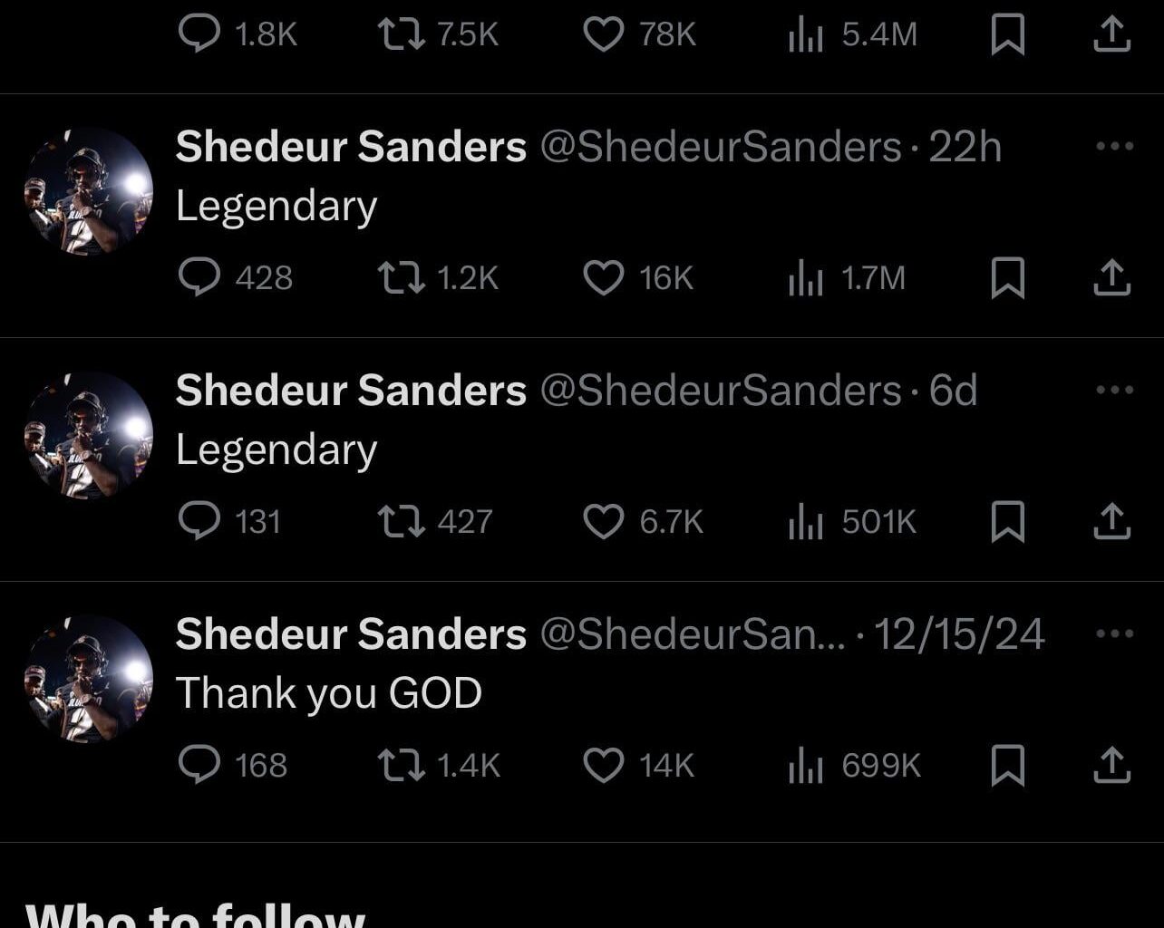 No “Thank You GOD” from Sanders yesterday