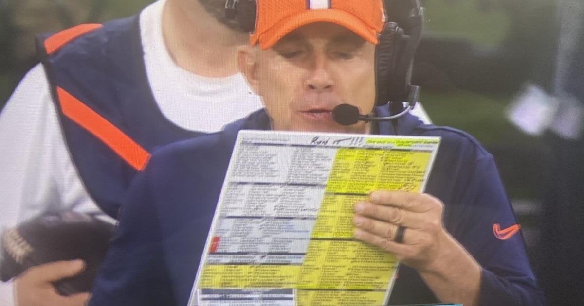 Broncos' Sean Payton upset TV showed 'RUN IT!!!' on his call sheet in loss to Chargers