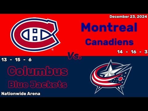 Montreal Canadiens vs Columbus Blue Jackets | December 23, 2024 | All Goals