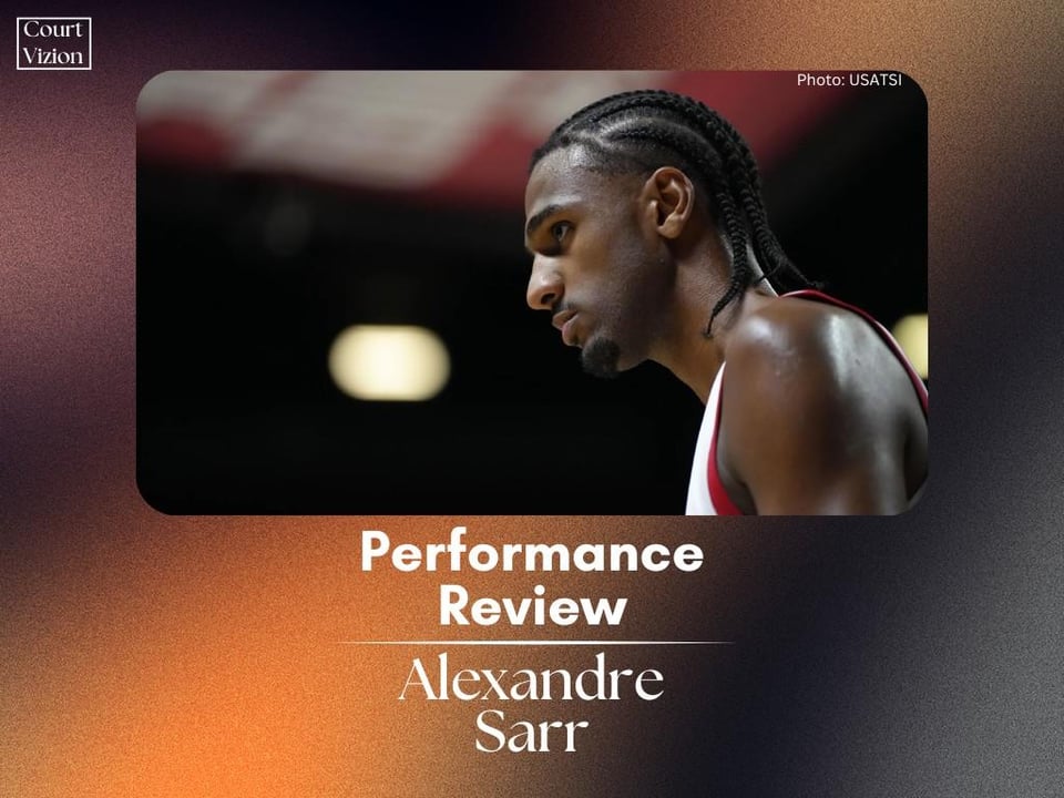 Alex Sarr Performance Review