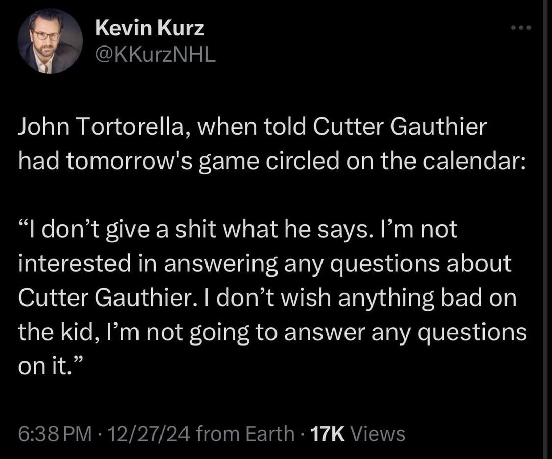 [Kurz] Quotes about playing against Cutter Gauthier and Ducks Saturday