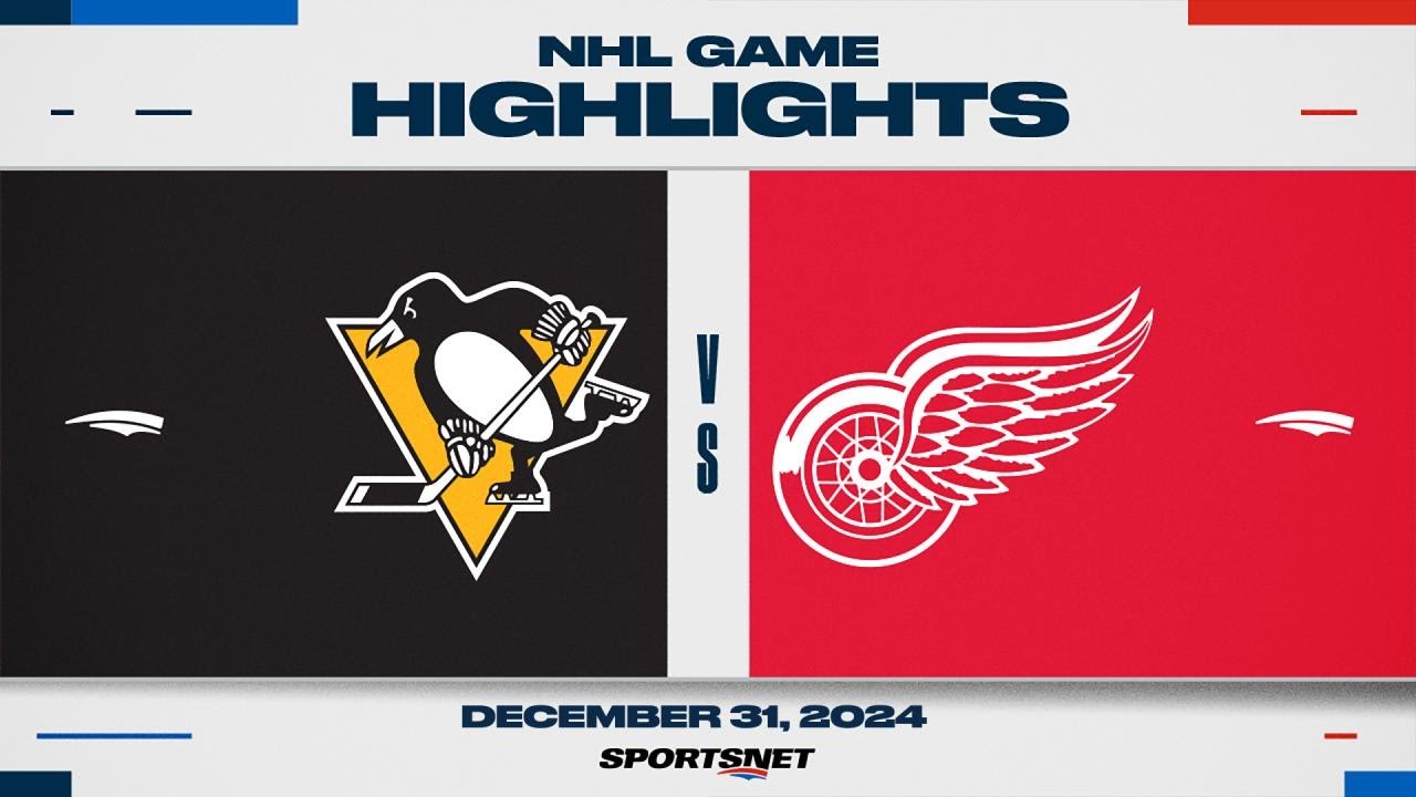 NHL Highlights | Penguins vs. Red Wings - December 31, 2024