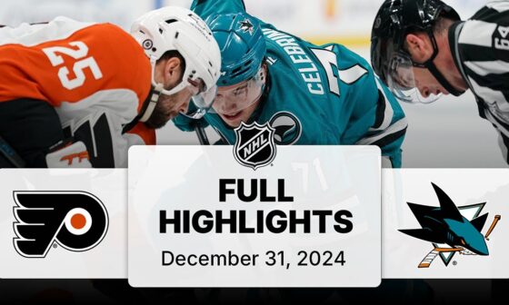 NHL Highlights | Flyers vs. Sharks | December 31, 2025