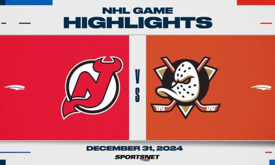 NHL Highlights | Devils vs. Ducks - December 31, 2024