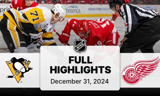 NHL Highlights | Penguins vs. Red Wings | December 31, 2025