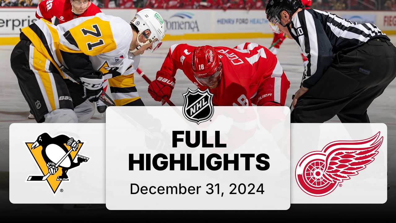 NHL Highlights | Penguins vs. Red Wings | December 31, 2025