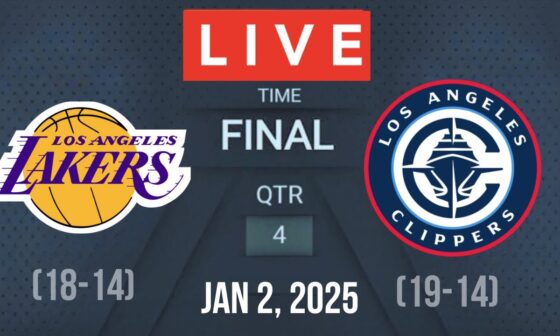 NBA LIVE! LOS ANGELES CLIPPERS vs LOS ANGELES LAKERS  January 2, 2025 CLIPPERS vs LAL 2K25