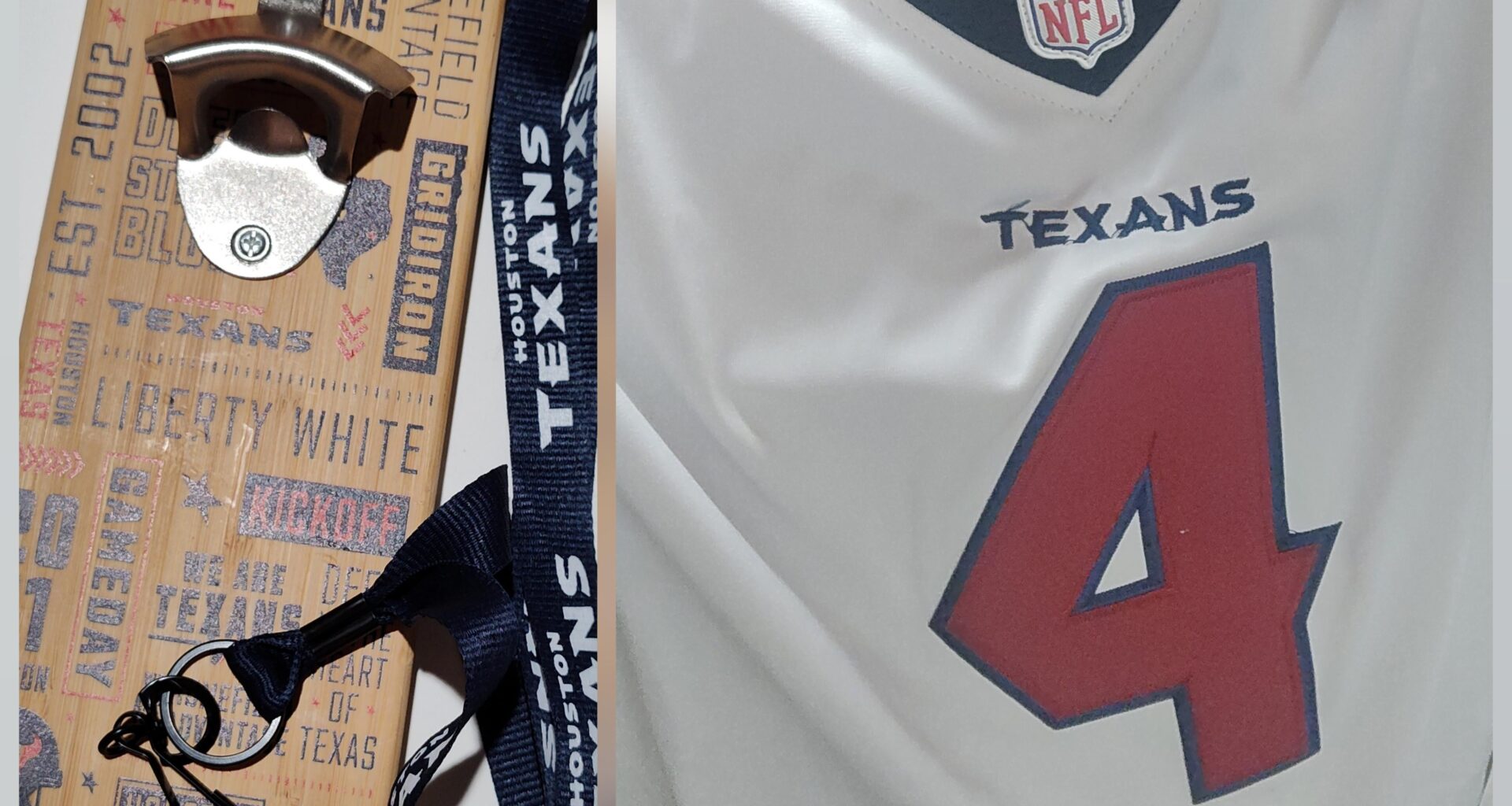 The Texans swag with my birthday day on the jersey. LFG