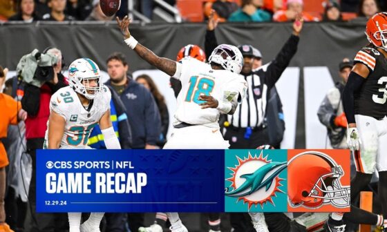 Dolphins OUTLAST Browns, keep playoff hopes alive | Game Recap