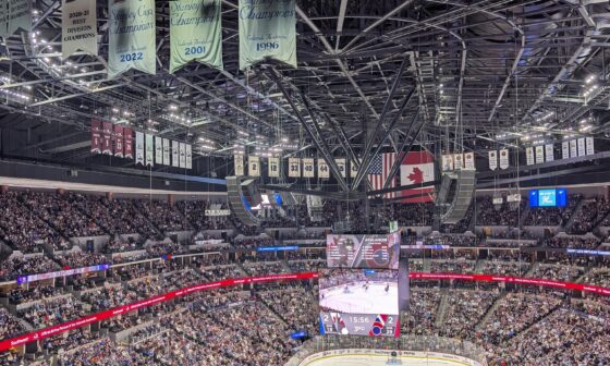 Great team win, and great view of the banners from the nosebleeds