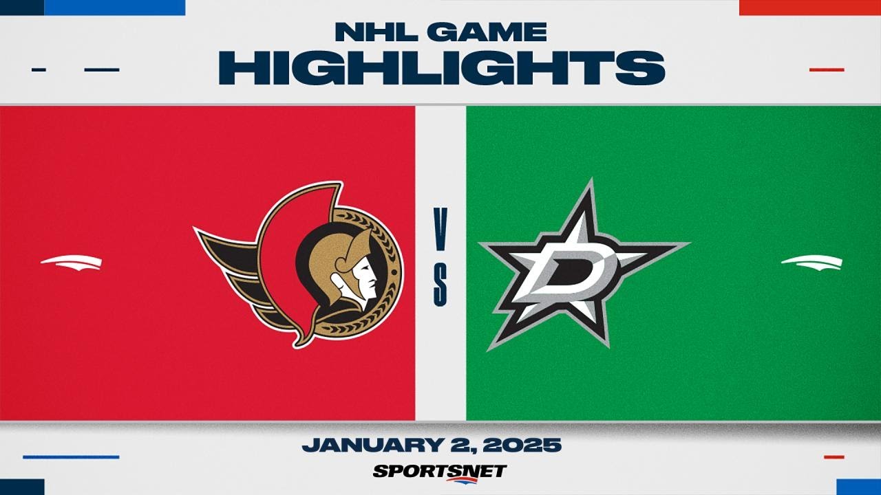 NHL Highlights | Senators vs. Stars - January 2, 2025