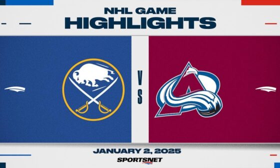 NHL Highlights | Sabres vs. Avalanche - January 3, 2024