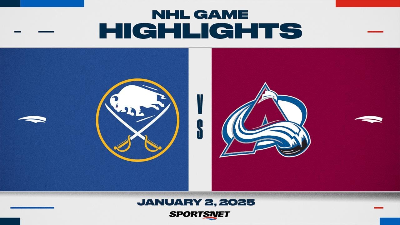 NHL Highlights | Sabres vs. Avalanche - January 3, 2024