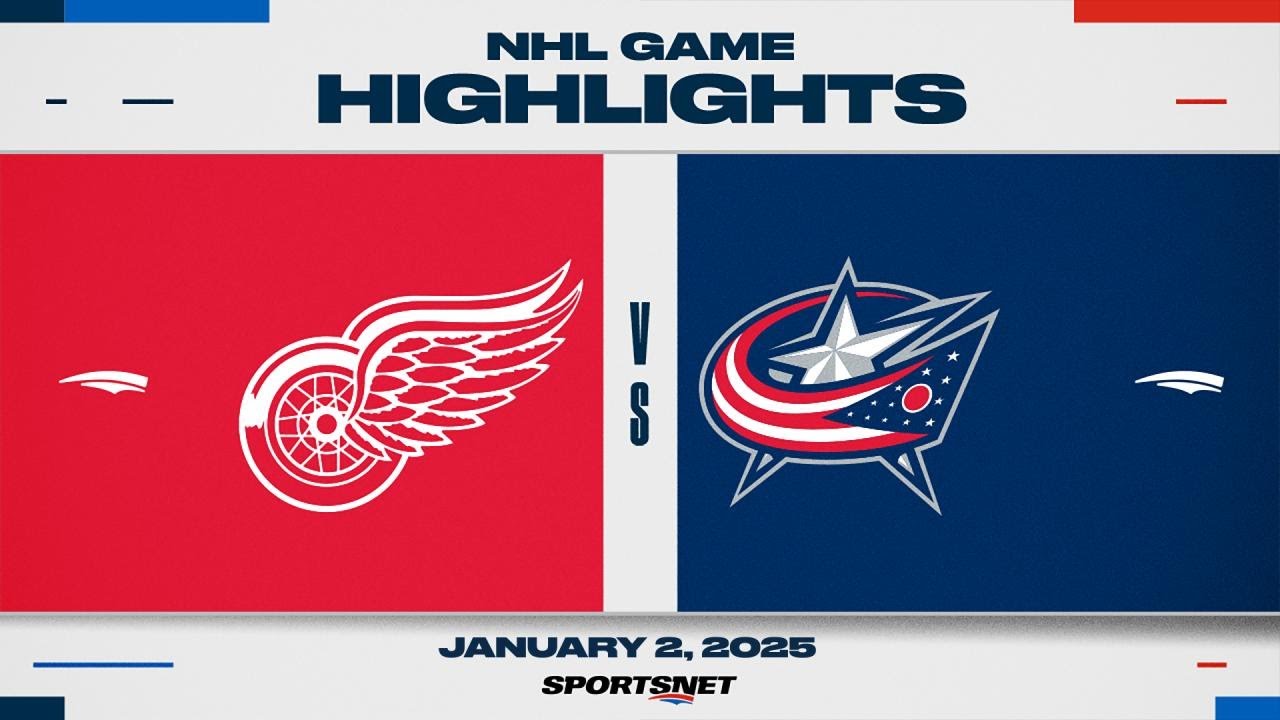 NHL Highlights | Red Wings vs. Blue Jackets - January 2, 2025