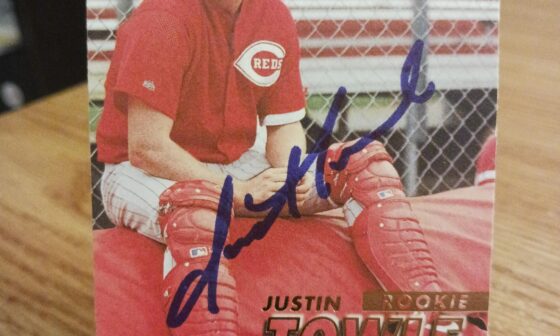 Posting a Reds autographed card every day until we win the World Series. Day 569: Justin Towle