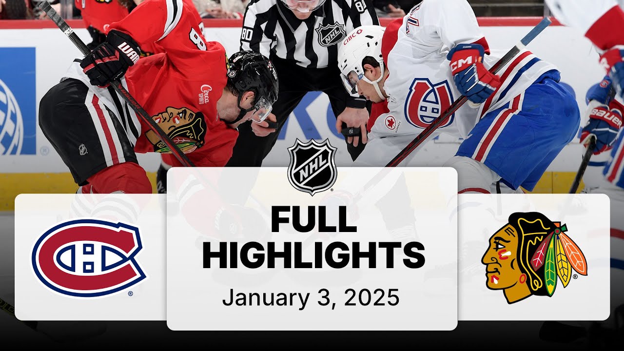 NHL Highlights | Canadiens vs. Blackhawks | January 03, 2025