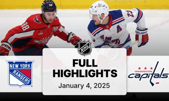 NHL Highlights | Rangers vs. Capitals - January 04, 2025