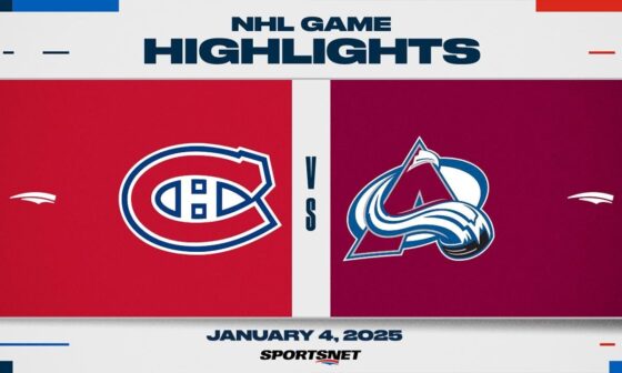 NHL Highlights | Canadiens vs. Avalanche - January 4, 2025