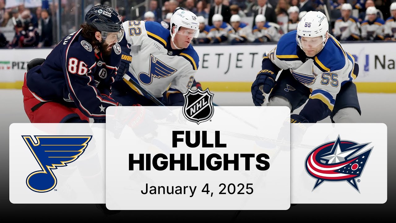 NHL Highlights | Blues vs. Blue Jackets - January 4, 2025