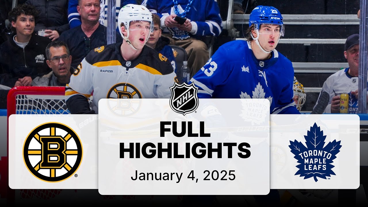 NHL Highlights | Bruins vs. Maple Leafs | January 04, 2025