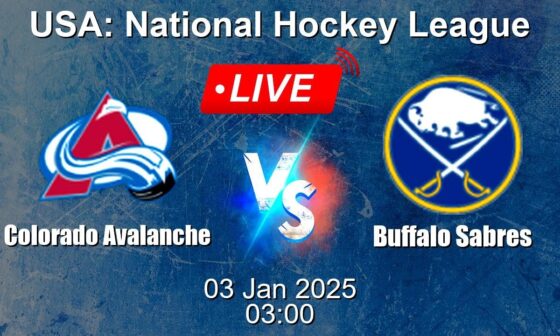 🔴 LIVE: Colorado Avalanche vs Buffalo Sabres - Ice Hockey Live Score - USA National Hockey League